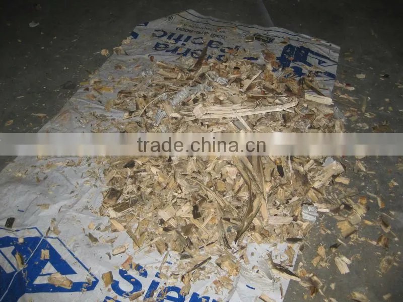 wood and plastic double shaft shredder