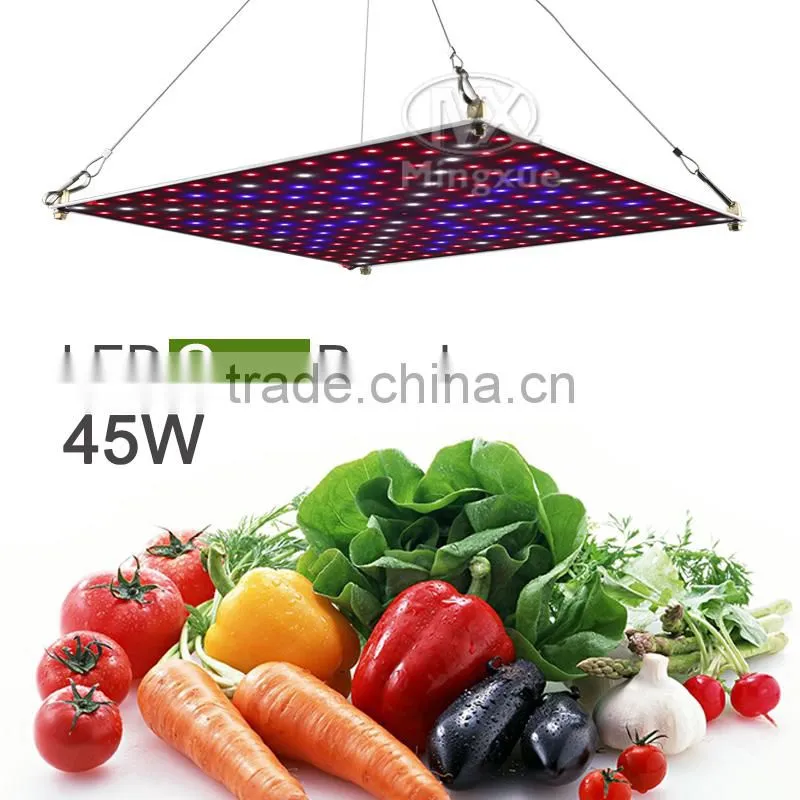 Factor Wholesale Plant Hydroponics 225 Chips 45W SMD Full Spectrum Panel LED Grow Light For Greenhouse Plant