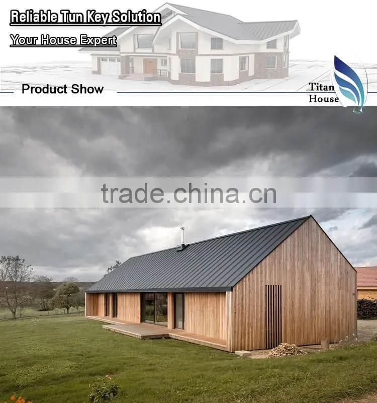 Small Simple Light Steel Frame Wooden House Design