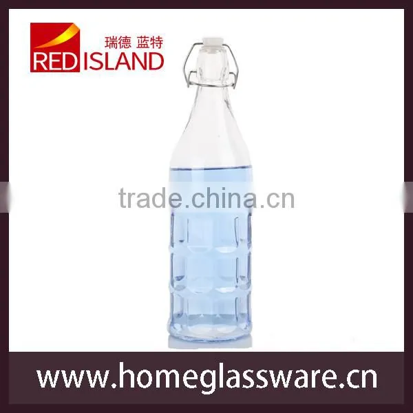 500ml juice glass bottle with clips water glass bottle
