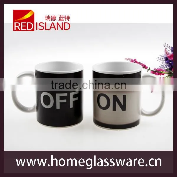 11oz Creative Switch Temperature On Off Color Changing Mug Magical Ceramic Coffee Cup