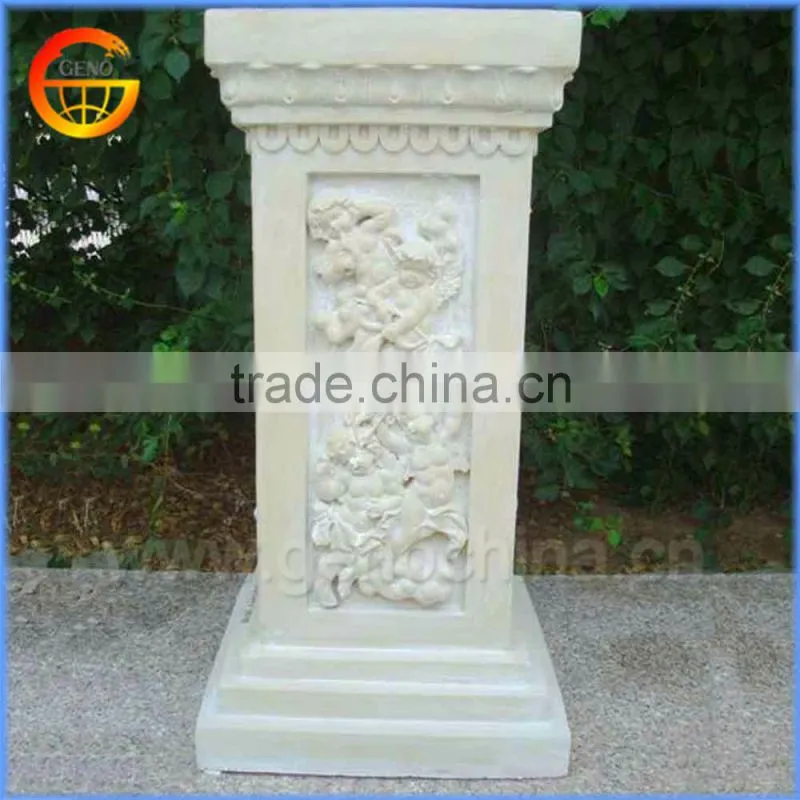 Stable fiberstone/ fiberglass flower pot stand wedding decorating roman pillar