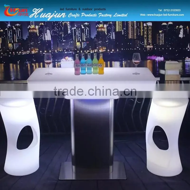 glowing LED bar table / rechargeable led table/ led portable table/ color changing led table