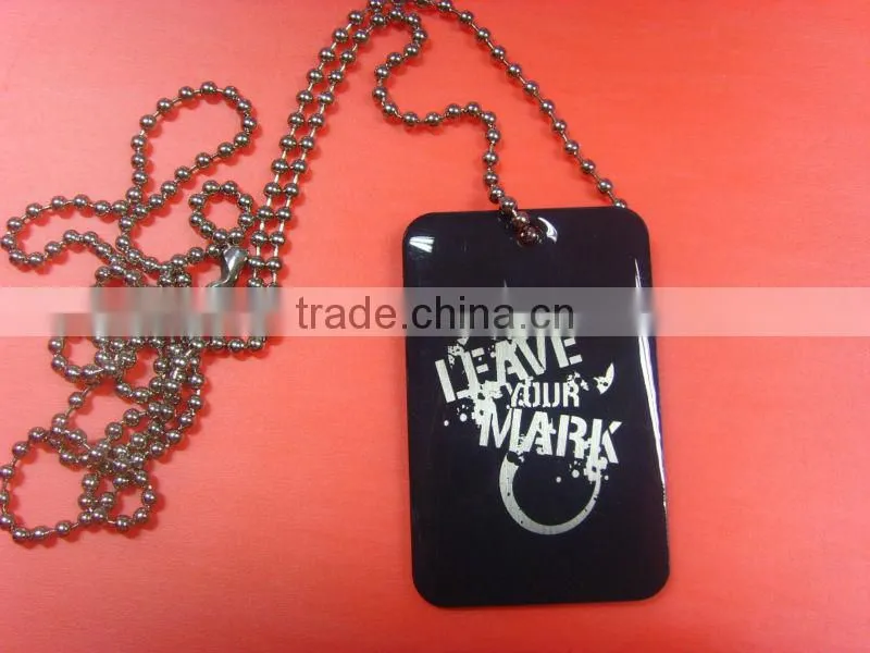 Blue Zinc alloy Metal dog tag