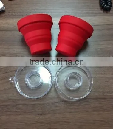 Silicone Foldable Coffee Cup Pill Box Collapsing Travel Drinking cup