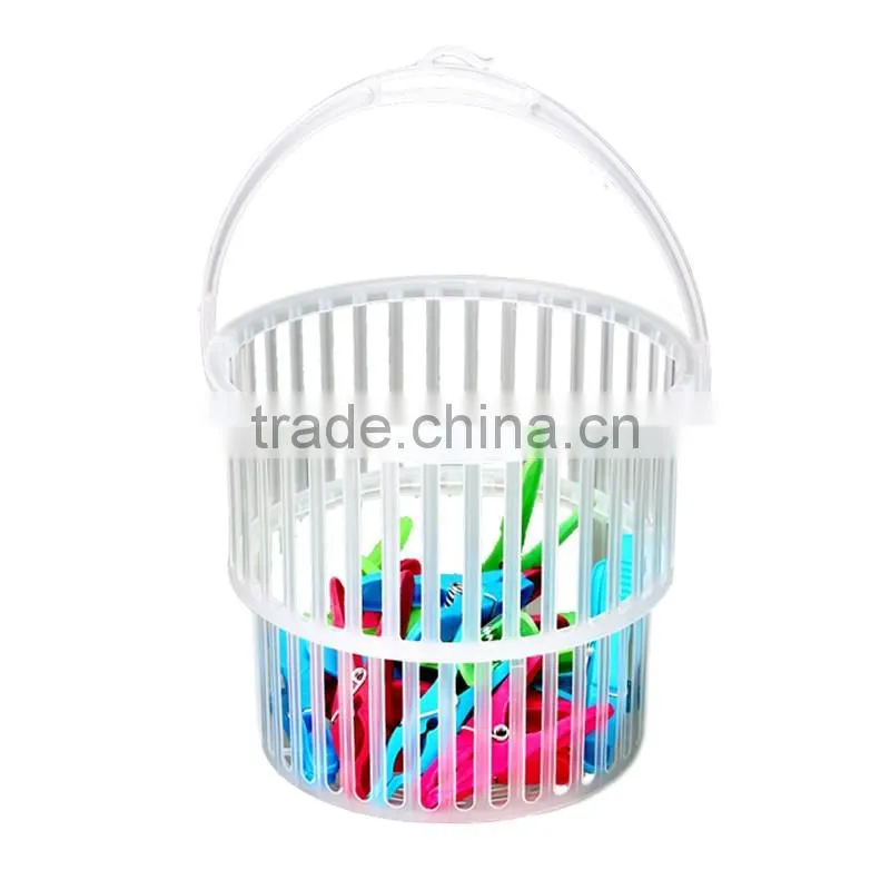Round shaped hanging plastic basket designs