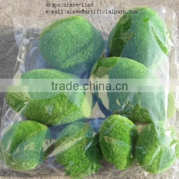 Q0908006 wedding decoration topiary China manufacturer artificial moss balls