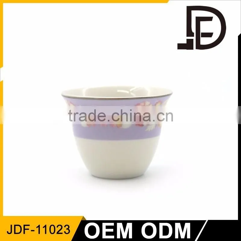 Drinkware porcelain dozen 90cc cheap arabic tea cup set for coffee per