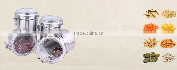 4pcs different size airtight stainless steel sealed cans sets with plastic lid