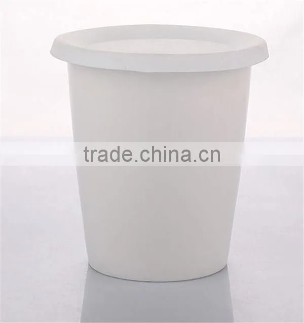 Barrel shape reusable porcelain coffee cup with lid