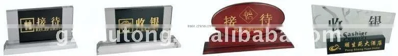 2011 Newest design Hotel signboard and table number