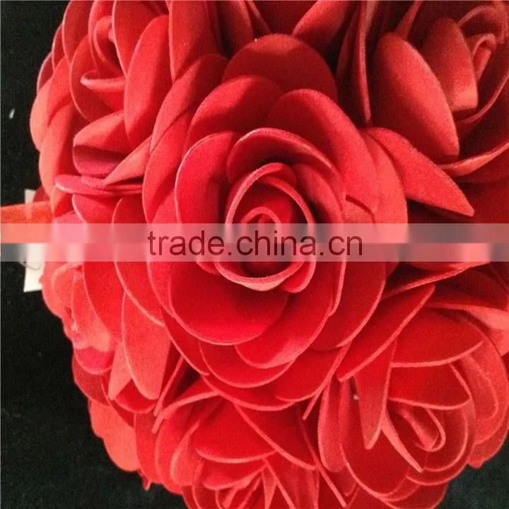 artificial flowers imported from china red rose balls for weddings for home decore
