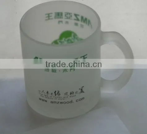 330ml 11oz customized frosted coffee water cup glass mug