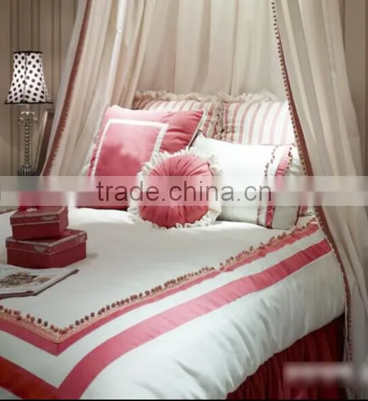 Lovely Pink and White Cozy Bedding Set for Girl's Bedroom BF11-09223f