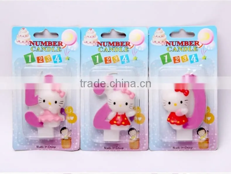Carton Hello Kitty Cat Birthday Candle for Children