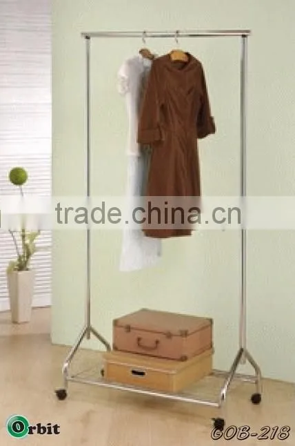 Heavy duty Mobile folding metal commercial garment rack