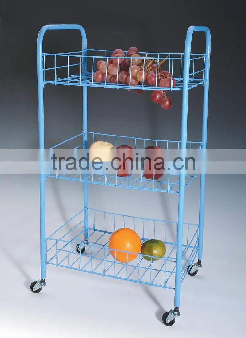 125-43 3-tier storage shelf with dipped plastic finishing