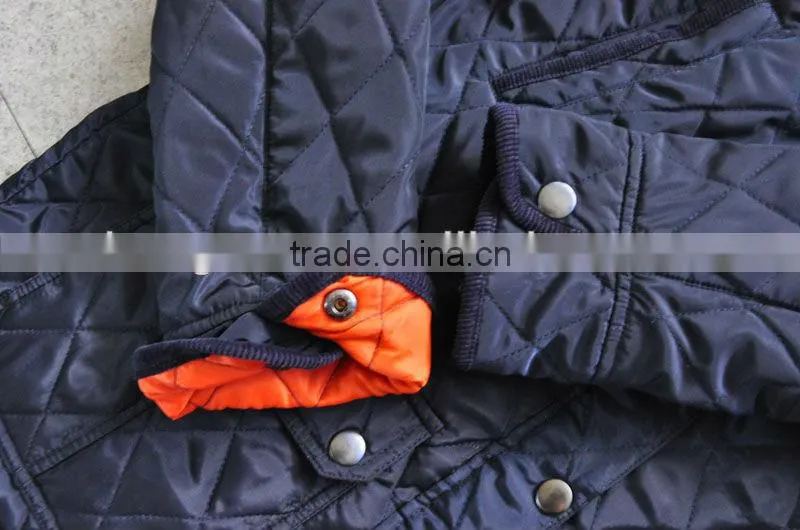 European style Diamond stitching cotton padding quilted Bomber jacket