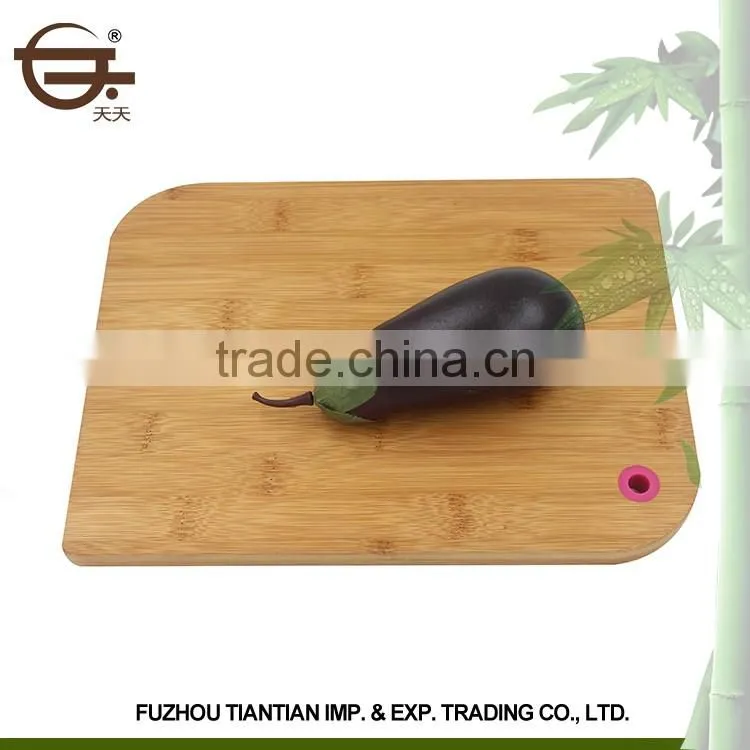 Various size bamboo cutting boards set kitchen chopping blocks