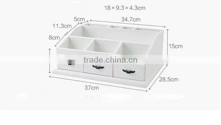 Latest style superior beautiful Wooden Storage Box Jewelry Container Makeup Organizer Case Handmade DIY Assembly