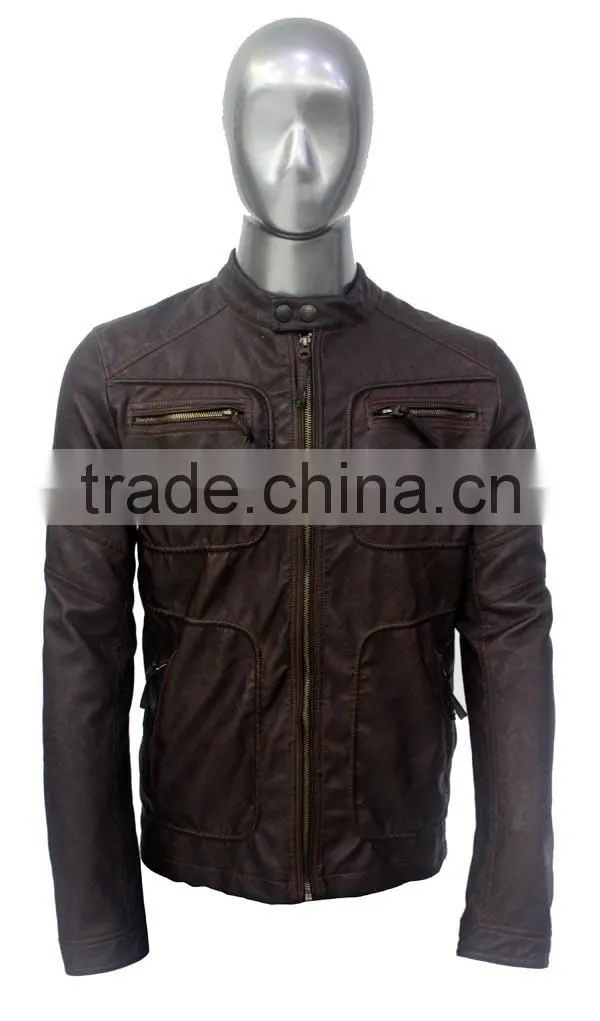 ALIKE men jacket pu leather jacket bulk wholesale jacket