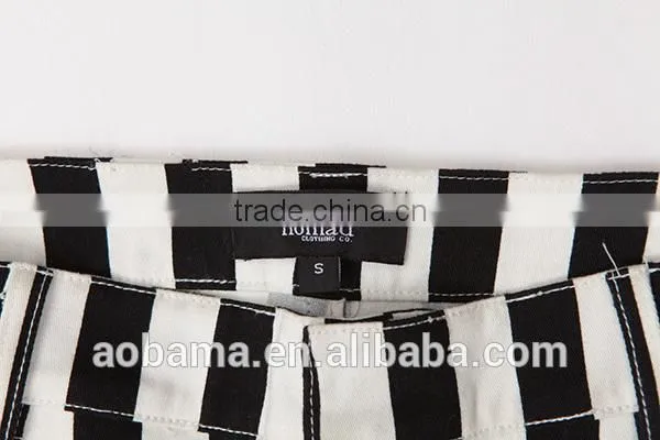 2015 New Design Zebra Stripes Printed Ladies Trousers