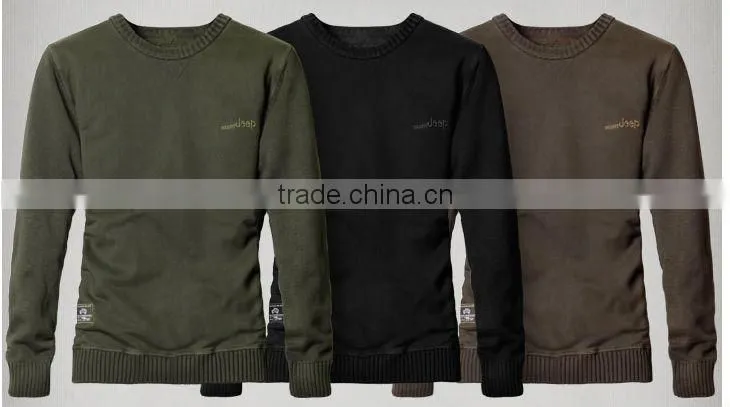 Men long sleeve round collar sweater