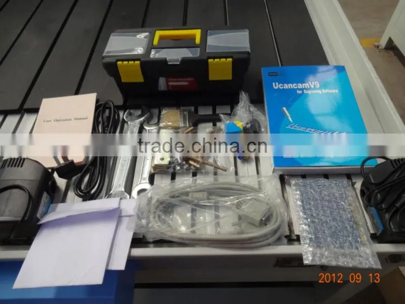 wood 3 head cnc router with 3 kw water cooled spindle