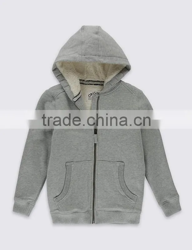 winter warm thick kids coat velour inside Cotton Rich Hoodie Sweatshirt with hooded(5-14 Years)