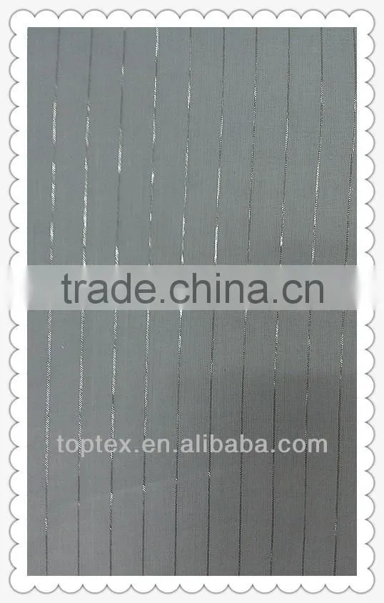 99%cotton 1%silver lurex poplin fabric