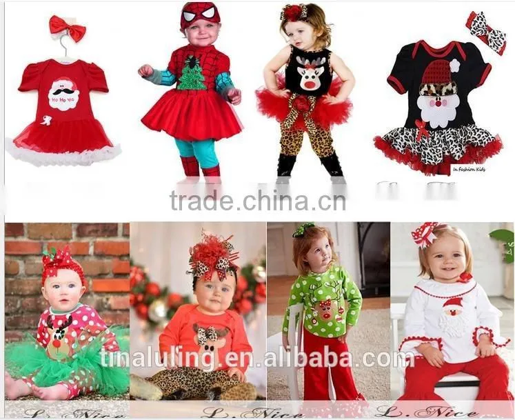 infant baby girls deer pattern romper and dress with hairband
