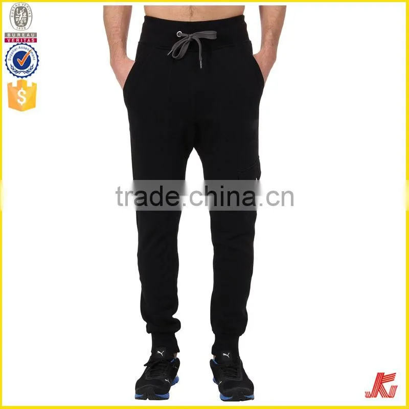 Men knit plain side pockets pants