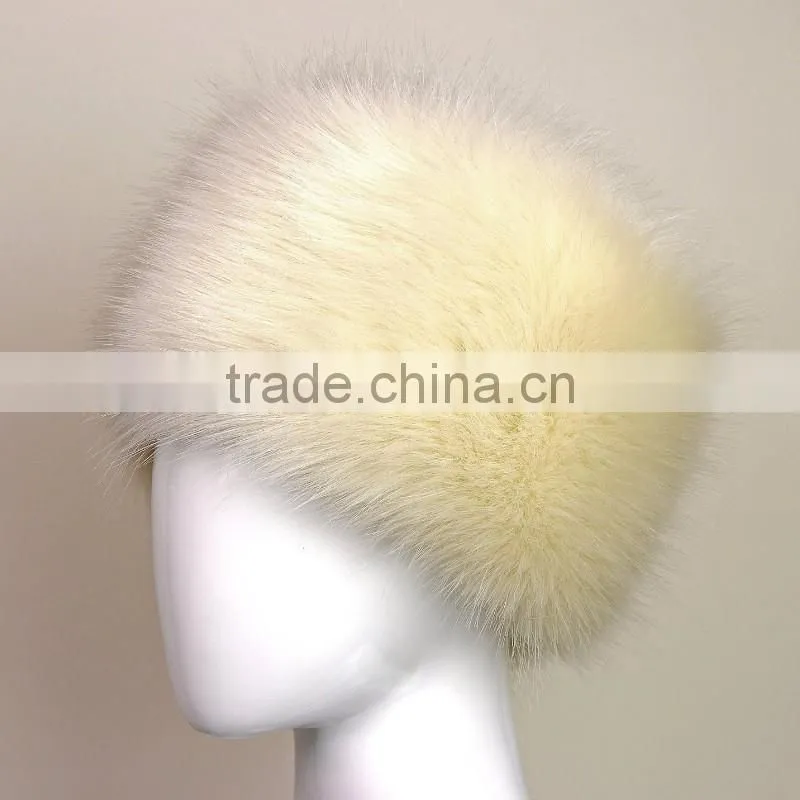 New Fashion Velvet Winter Warm Dome Caps Faux Fox Fur Hat Fake Mink Fur Hats For Women Skullies Beanies Bone