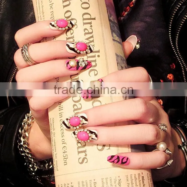 Self-adhesive Nails Glitter Tips With Glue Rhinestone Nails