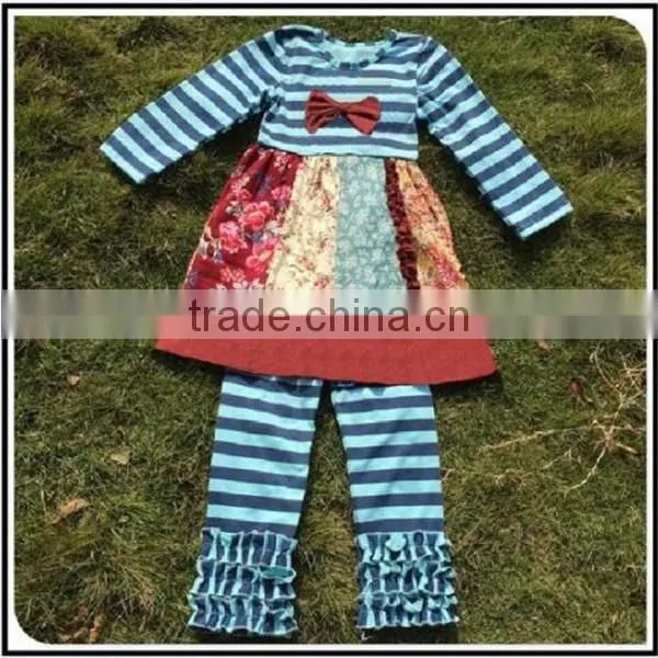 baby girl stripe giggle moon remake boutique outfits children spring easter floral cotton dress pants ruffles clothing set