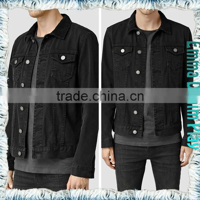 Spring Autumn Fashion Man's Long Sleeves Regular Fit Denim Jackets Plus Size