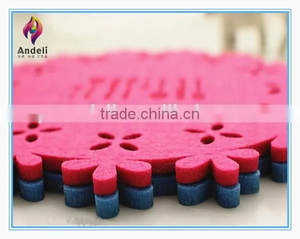 factory customized laser cut felt coffee pot mat
