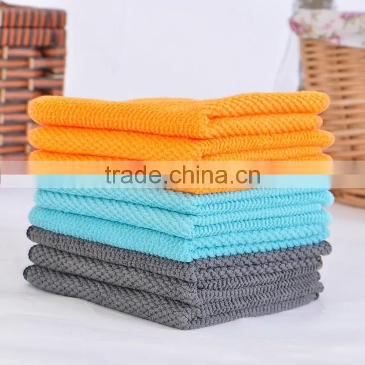 Cheap 100% polyester microfiber towel, best sale kitchen use towel, towel made in china