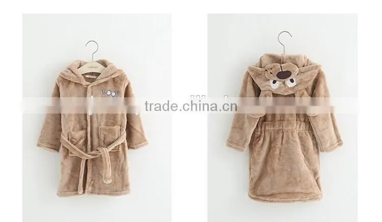 Kids animal bathrobe design your own children bathrobe wholesale