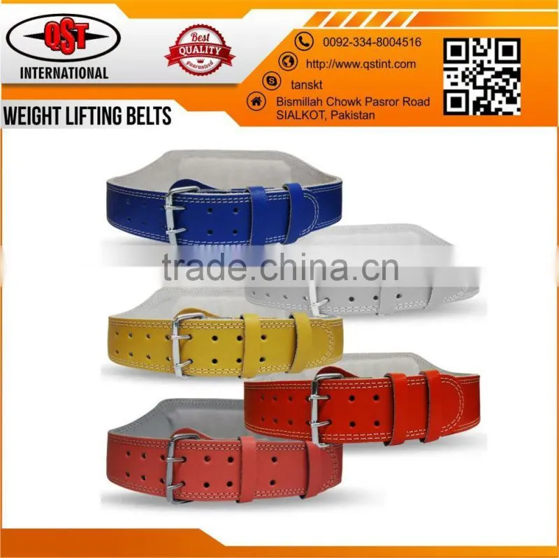 Custom Leather Weightlifting Belt / Crossfit Training Belt Gym Fitness Weight lifting