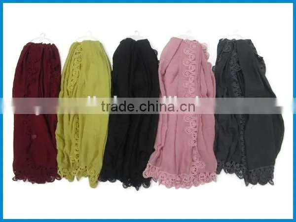 Latest new design beautiful lace fashion lady scarf
