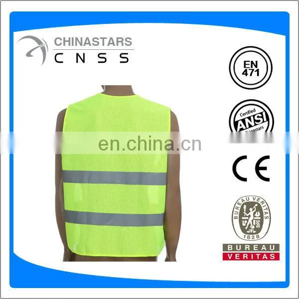 Safety vest with 2 horizontal reflective tape