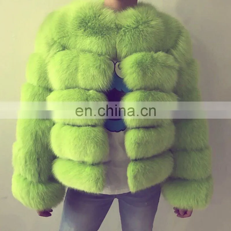 2017 genuine fox fur jacket outwear fur garment
