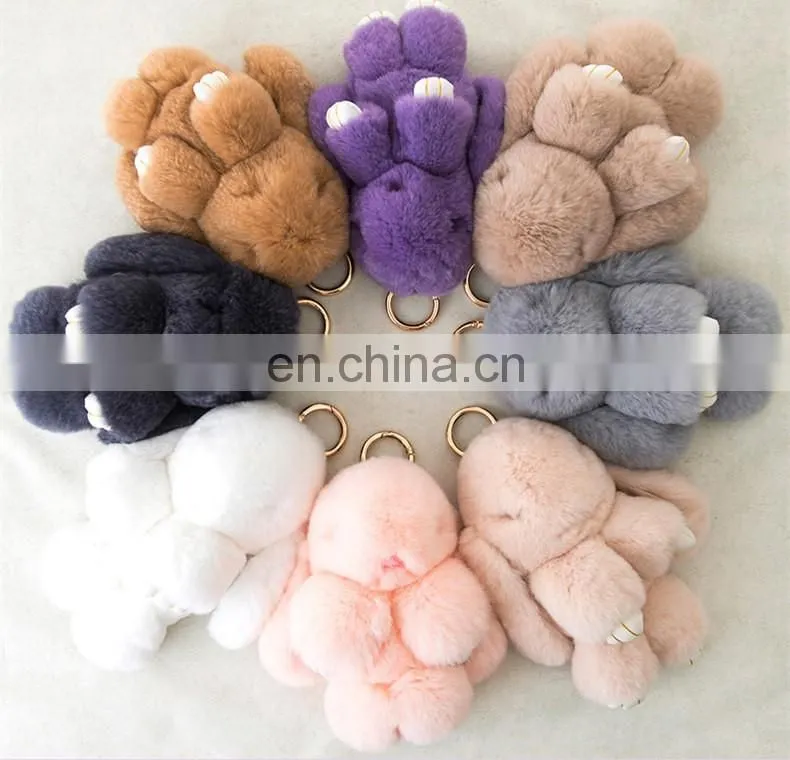 2016 Fashion Rabbit Fur Bag Charm / Pretty Rabbit Keychain