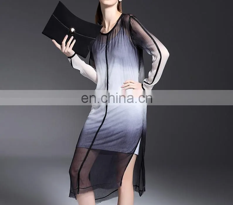 Women chiffon loose two pieces wholesale elegant summer long dress