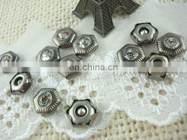 2016 high quality decoration rhinestone metal rivet for garment bags