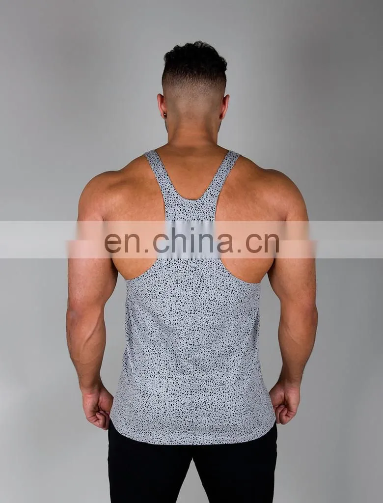 Trade Assurance Yihao 2015 Mens Sports Gym Wear Clothing Blended Cotton Stringer Vest Tank Top