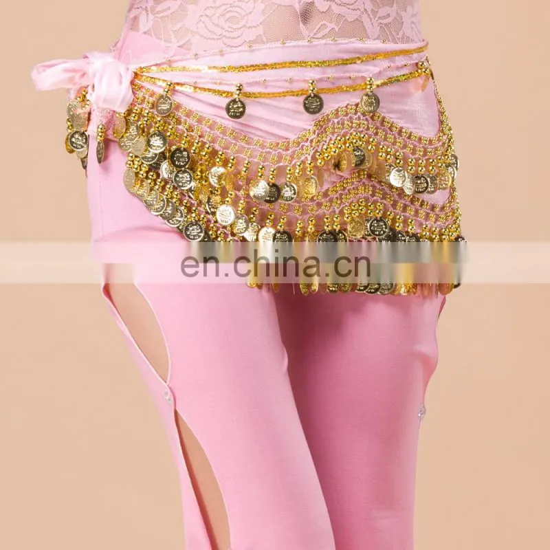 Egyptian style gold coins velvet top quality belly dance hip scarf belt Y-2030#