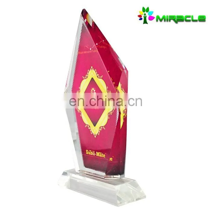Pentagon shaped picture photo crystal frame sublimation best selling in 2016