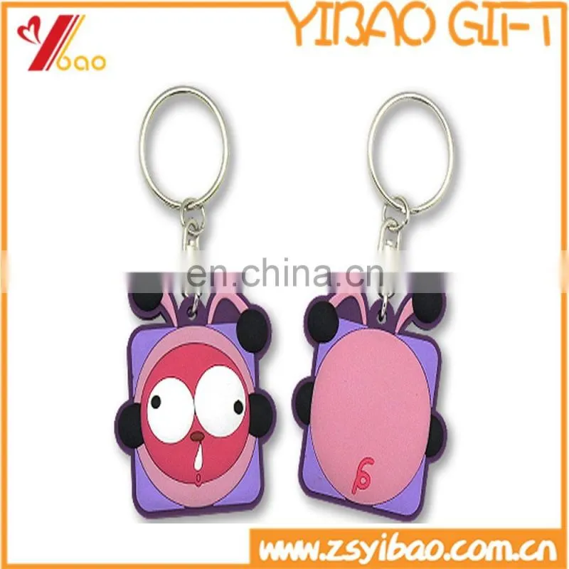 China manufacturer cheap customed 2D/3D cartoon soft pvc keychain / lovely key ring